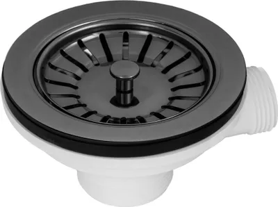 Produktbild von Sinkett Sinket Black Siphone Stopper Edelstahl Pvc 1 1/2″ 90Mm