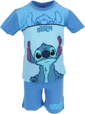 Obrázok produktu pre Lilo & Stitch Shortama - Detské pyžamo a letné pyžamo zo 100% bavlny Svetlomodré 6 rokov