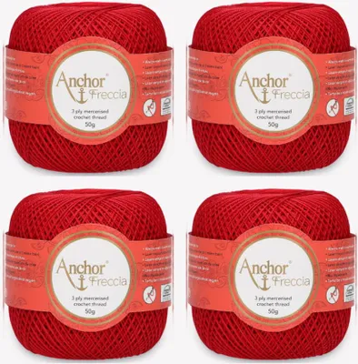 Obrázek produktu pro 4x Příze Anchor Freccia 12 – bavlněná příze pro jemné háčkování (barva 00047)