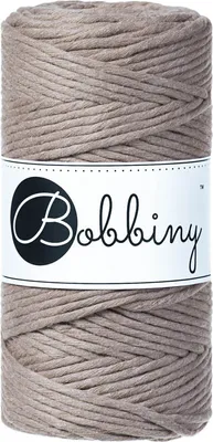 Obrázek produktu pro Bobbiny Macrame Cord 3 mm 100 m Coffee Šňůra