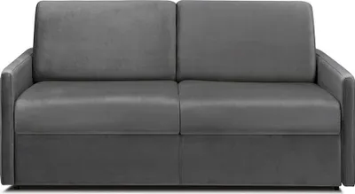 Produktbild von Schlafsofa 3-Sitzer - Liegefläche: 140 cm - Matratzenhöhe: 14 cm - Samt - Anthrazit - CALIFE