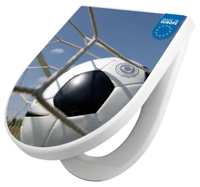 Produktbild von WC Sitz mit Absenkautomatik D Form Motiv Fußball [TDW3 10097]