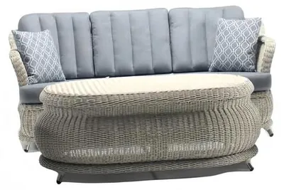 Produktbild von Rattanmöbel Garnitur Gartenlounge Loungemöbel Balkonmöbel Terrassenmöbel 2tlg