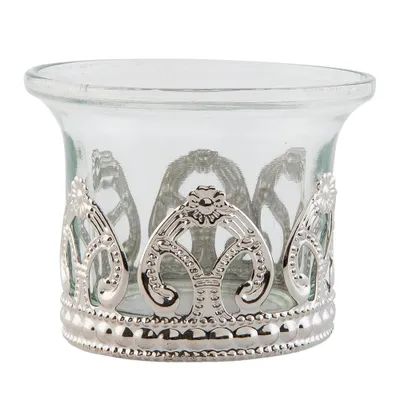 Produktbild von Clayre & Eef Teelichthalter Ø 6x5 cm Glas Metall