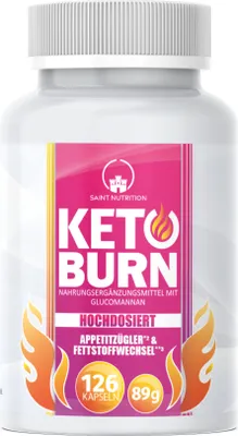 Produktbild von Saint Nutrition® Keto Burn – dein Body Workout – Stoffwechsel aktivieren – Energieniveau erhöhen – für Männer & Frauen - Gewicht verlieren - Kapseln
