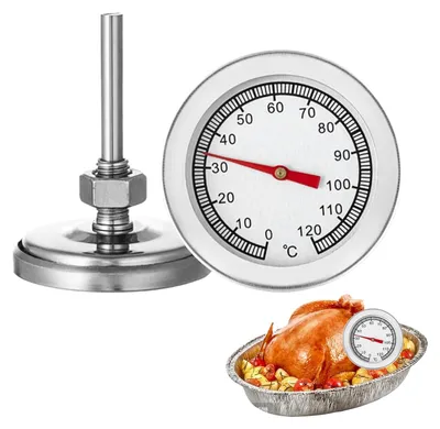 Produktbild von Ofenthermometer, Edelstahl, Temperaturanzeige bis 120°C, für Grillen