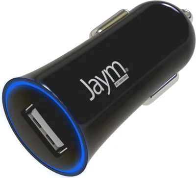 Produktbild von Jaym, USB-A 5W 1A Kompaktes und leichtes Autoladegerät mit Überspannungsschutz, Schwarz