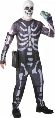 Produktbild von Skull Trooper Fortnite Computer Spiel Game Kinder Karneval Fasching Kostüm S