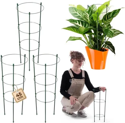 Image de KADAX Support de plantes en métal, 45 cm, 3 pièces