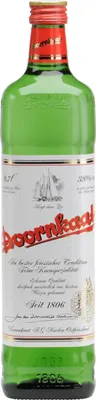 A bottle of Doornkaat Feine Kornspezialität.