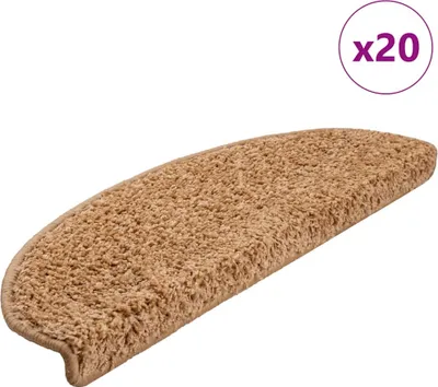 Obrázok produktu pre Schodové rohože 20 ks 65x21x4 cm béžové, polkruhové, veľké