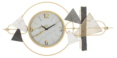 Zdjęcie produktu dla Wielokolorowy metalowy zegar ścienny, 120x6x60 cm