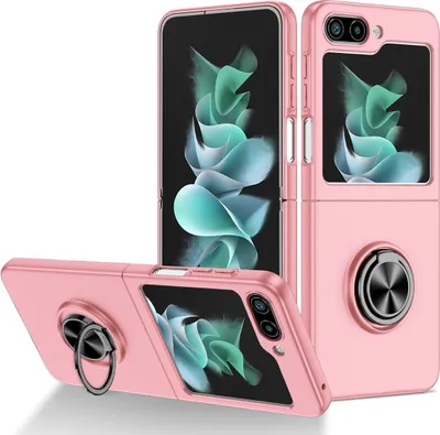 Zdjęcie produktu dla Pokrowiec König Design kompatybilny z Samsung Galaxy Z Flip5 5G - plastikowe, miękkie etui na telefon - różowy