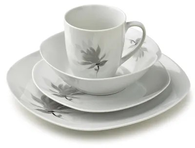 Zdjęcie produktu dla Magnolia Komplet Obiadowy 16 Cz. Kubek 370Ml/Miska 500Ml 17/19,5/25,5Cm
