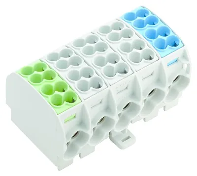Produktbild von Weidmüller Hauptleitungsabzweigklemme WPD501 252X161XGN/3XGY/1XBL