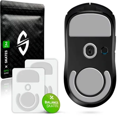 Image de Patins (lot de 2) compatibles avec la Logitech G PRO X Superlight – Équilibre parfait entre vitesse et contrôle – Forme arrondie et grande durabilité – PTFE – Patins de rechange – Accessoires de mise à niveau pour souris gaming