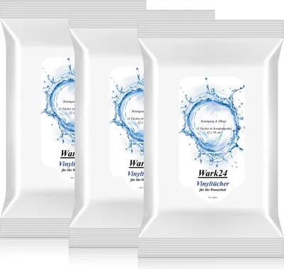 Produktbild von Wark24 Vinyltücher für Ihr Wasserbett 15 stk. - Reinigung & Pflege (3er Pack)