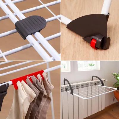 Produktbild von 2-in-1 Wäscheständer - Stahl und Aluminium -