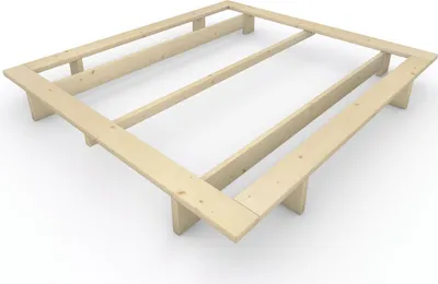 Produktbild von Massivholzbett im japanischen Stil "Komorebi" 180x200 Fichte