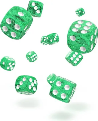 Produktbild von oakie doakie DICE D6 Dice 12 mm Speckled - Green (36)