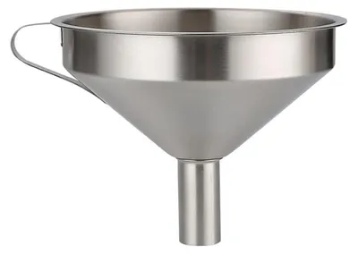 Edelstahltrichter 13 cm mit Sieb und Griff, breite Öffnung, Einmachtrichter
