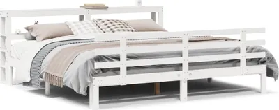 Obrázok produktu pre vidaXL Rám postele s čelom bez matraca biely 200x200 cm