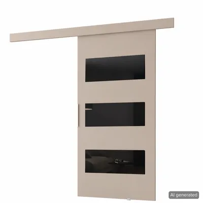 Productafbeelding van MINIO – Schuifdeur "CLEAN E" met een breedte van 86 cm, in de kleur kasjmierbeige / zwart