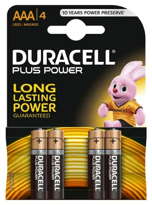 Produktbild von Duracell 5000394099524, Einwegbatterie, AAA, Alkali, 1,5 V, 4 Stück(e), Hg (Quecksilber)