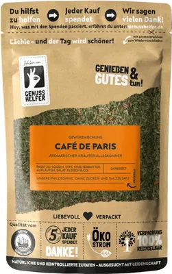 Produktbild von Café de Paris Gewürz, gerebelt, für eine authentische Café de Paris Butter, leckere Gewürzmischung für selbstgemachten Dip, 75g