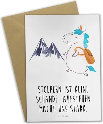 Produktbild von Mr. & Mrs. Panda valentinstagskarte Aus Fehlern lernen - Weiß - Geschenk, einladungskarten, Ermutigung, babykarte, Stärke, osterkarten, Vertrauem, Grußkarte, Trost