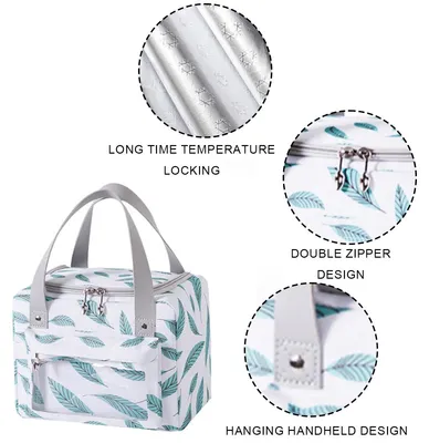 Obrázek produktu pro Izolovaná chladicí taška pro dívky, dospělé ženy, vodotěsný organizér na oběd, kancelář, práce, škola, piknik, pláž, grilování, párty