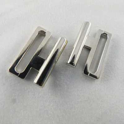 Produktbild von BH Bikini Verschluss Metall Bikiniverschluss 14 / 20 mm / Material / Farbe=Metall Nickel | Größe=14 mm