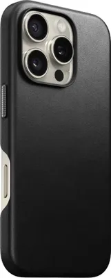 Image de Nomad Traditional Coque iPhone 16 Pro en Cuir – Cuir Pleine Fleur Durable – Doublure en Microfibre Protectrice – Compatible avec MagSafe