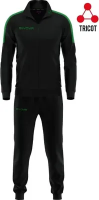 Produktbild von Givova Tuta Revolution Schwarz-grünes Set