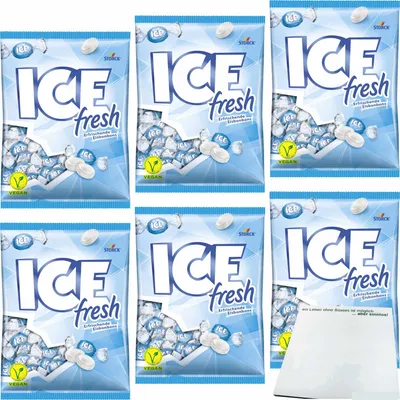 Produktbild von Storck Ice Fresh Ertfrischende Eisbonbons 6er Pack (6x475g Packung) + usy Block