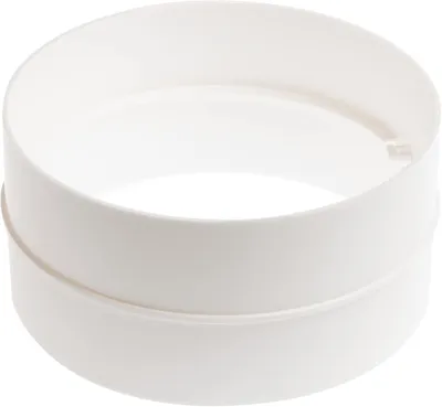 Imagen del producto de Conector de Ø 125 mm, sin válvula de retención, de PVC, color blanco, para sistemas de ventilación