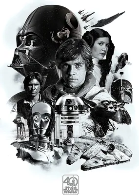 Zdjęcie produktu dla Plakat Star Wars 40th Anniversary Montage 61x91.5cm