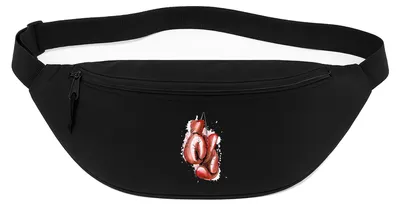 Produktbild von Huuraa Bauchtasche Boxhandschuh Comic 2,5 Liter Black Polyester Crossbody Bag Geschenkidee