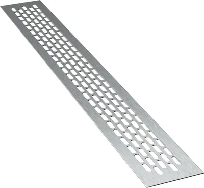 Produktbild von 1 x  sossai Aluminium Lüftungsgitter 80 x 6cm in Ino x  Belüftungsgitter Türgitter Stegblech Abluft