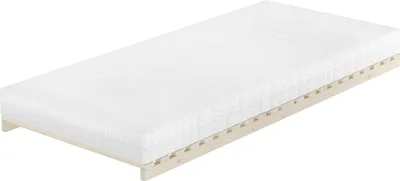 Produktbild von Niederflurbett metallfrei 100x200 Futon metallfreier Lattenrost, Fichte unbehandelt V-70.97-10