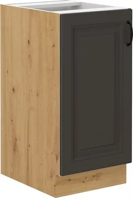 Obrázok produktu pre Dolná jednodverová skrinka SOPHIA - šírka 40 cm, tmavo šedá / dub artisan