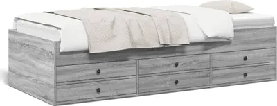 Produktbild von vidaXL Tagesbett mit Schubladen ohne Matratze Grau Sonoma 100x200 cm