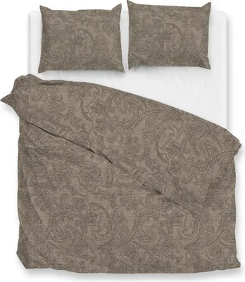 Produktbild von ZO!Home Paisley di Lino Dbo 240 Palm Taupe Bettwäsche 1 x Bettbezug 240x220 + 2 x Kopfkissenbezug 80x80 Palm-Taupe braun