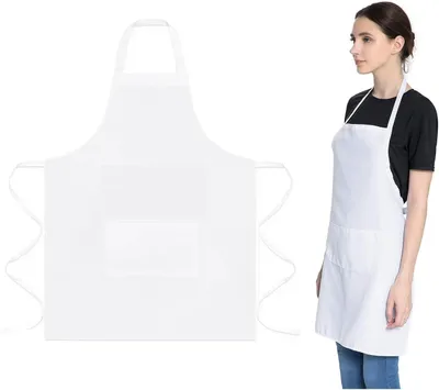 Produktbild von Kochschürze Damen Herren,100% Baumwolle,Schürze mit 2 Taschen für Kochen, Küche, Gartenarbeit, Restaurant, Kaffeehaus(70X80CM)