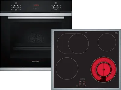 Siemens EQ212KA01Z Set Backofen HB213ABS0 Edelstahl + Glaskeramikkochfeld ET645BNA1E