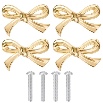 Immagine prodotto di Pezzi vintage in oro per mobili - 4 pezzi - Maniglie per porte - Ottone - 7x5x2,2 cm - Maniglie per mobili