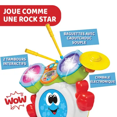 Produktbild von Chicco Rockband Schlagzeug Babys Musikspielzeug, Lernspielzeug Schlagzeug Kinerspielzeug, ab 1 Jahr