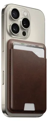 Image de Portefeuille MagSafe en Cuir Nomad avec Find My Marron
