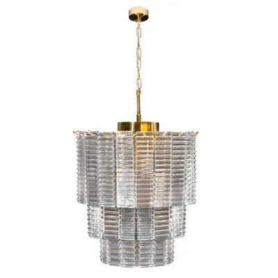 Zdjęcie produktu dla Lampa wisząca DALIA złota 42x50 cm Eurofirany