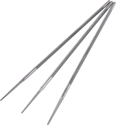 Image de Jeu de 3 limes affûteuses en acier rond pour chaînes de tronçonneuses (5,5 mm)